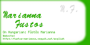 marianna fustos business card